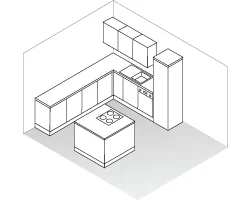 Het centrale eiland keuken | La cuisine centrale en îlot