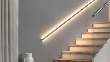 escalier mettant en valeur une bande led Paulmann | trap met een Paulmann ledstrip