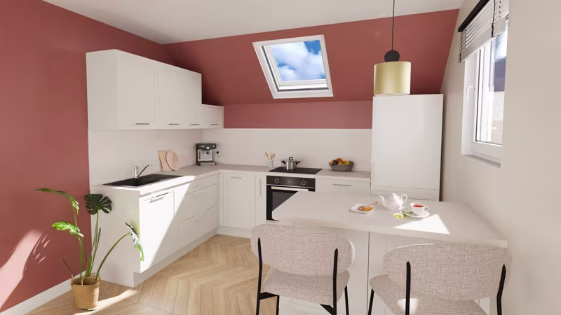Cuisine LISY - Blanc - Façades avec cadre