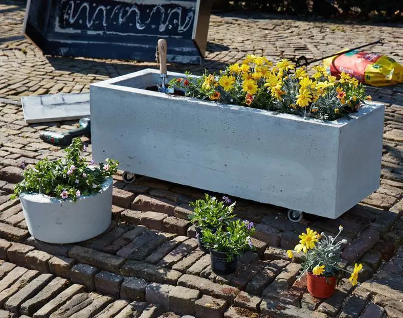 Fabriquer une jardinière en béton 