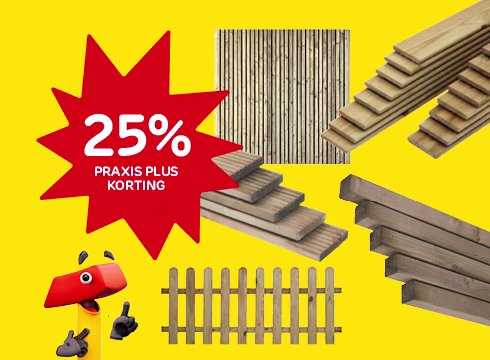 Hoge korting op tuinhout tijdens de hamerweken bij Praxis
