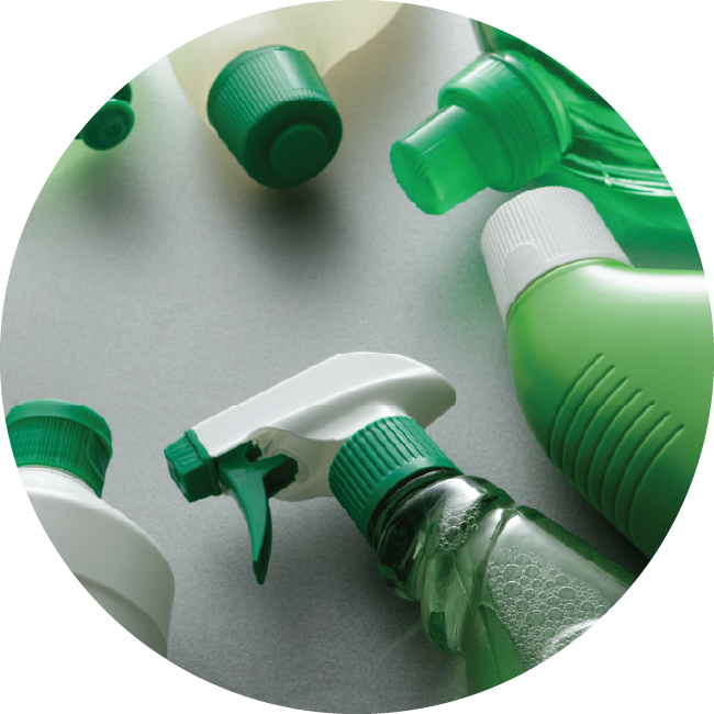 Stock image of sustainable plastic products