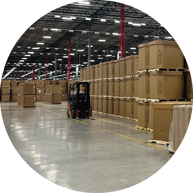 Cajas Gaylord en el almacén Cajas Gaylord en el almacén