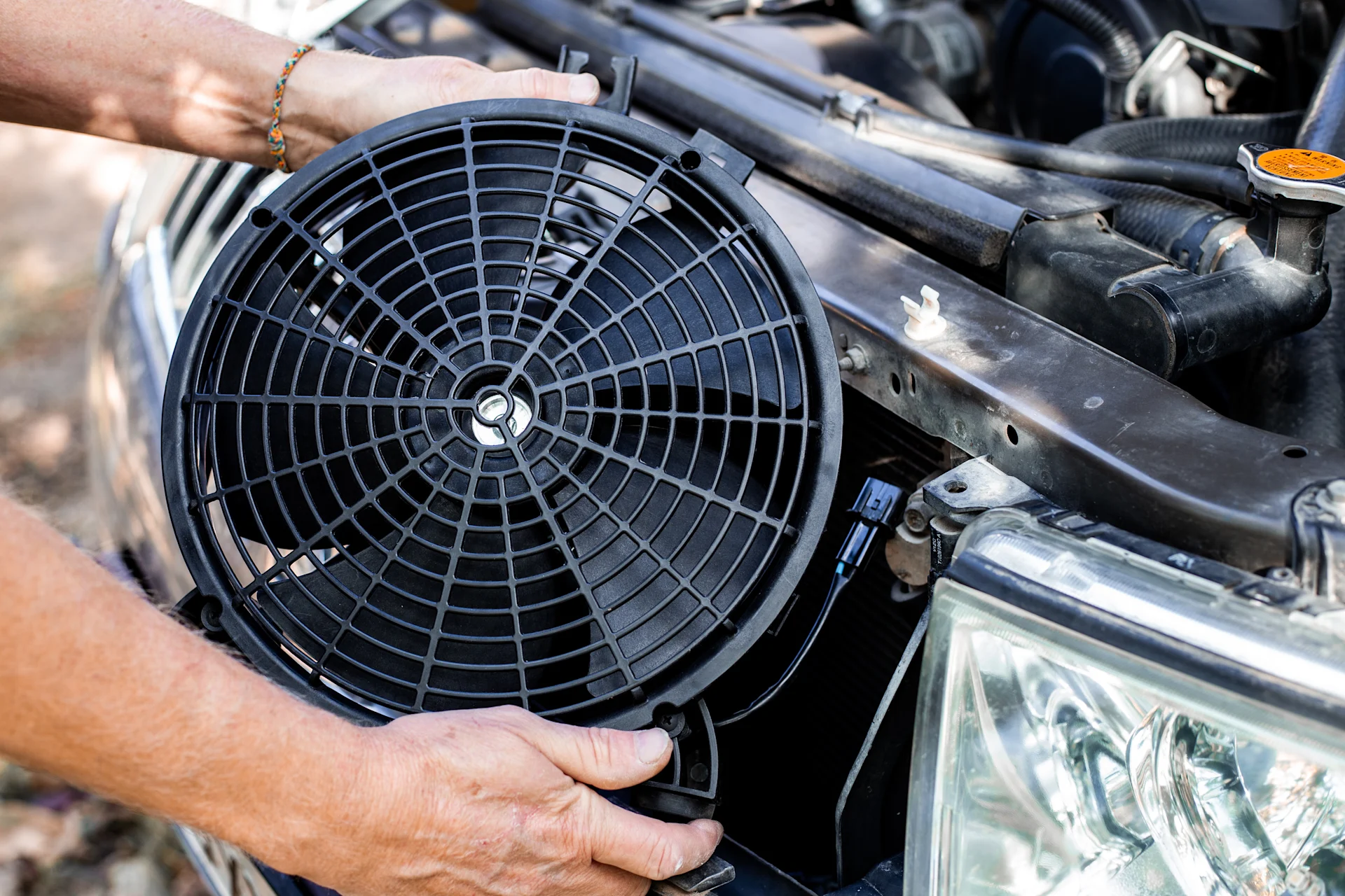 Stock image of automotive cooling fan Stock image of automotive cooling fan