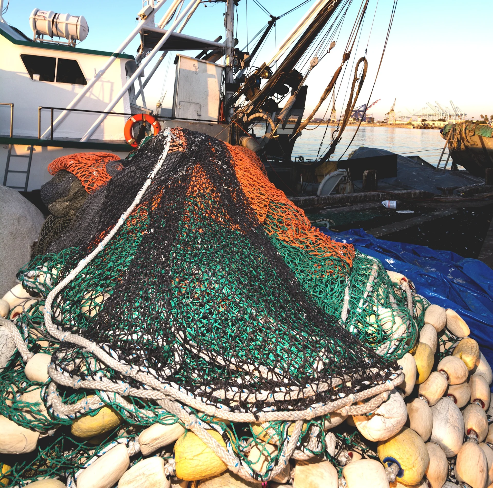 Stock image of ocean fishing nets Stock image of ocean fishing nets