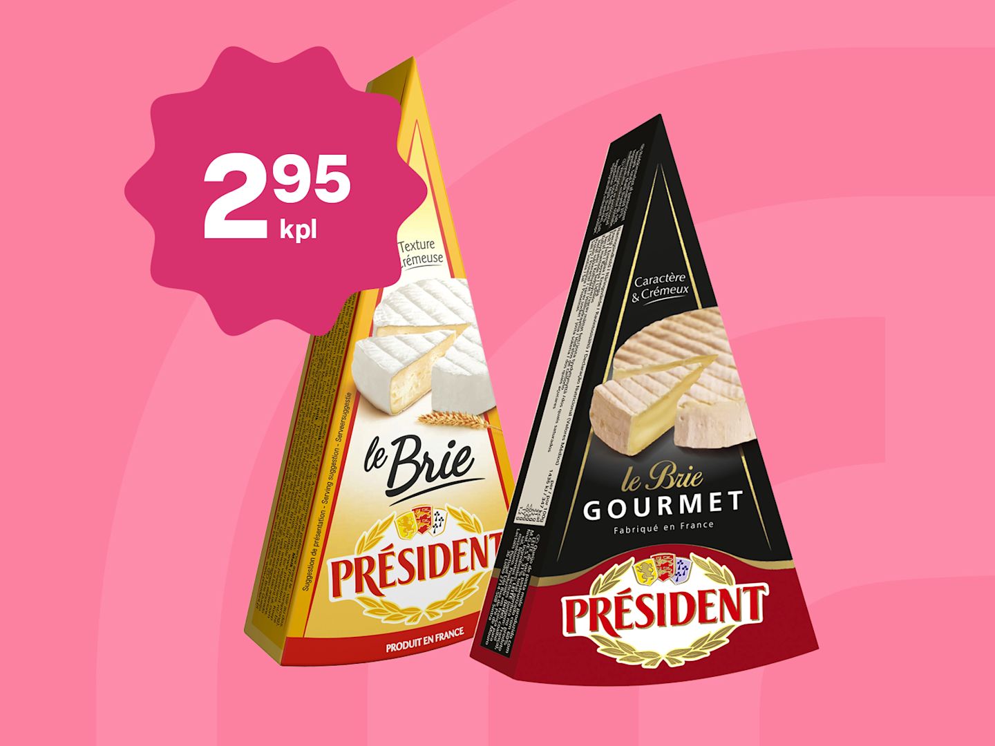 Président Brie juustot: 2,95 €