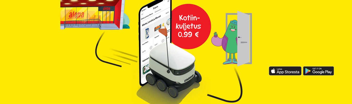 Alepa robottitoimitukset s kaupat ruoan verkkokauppa