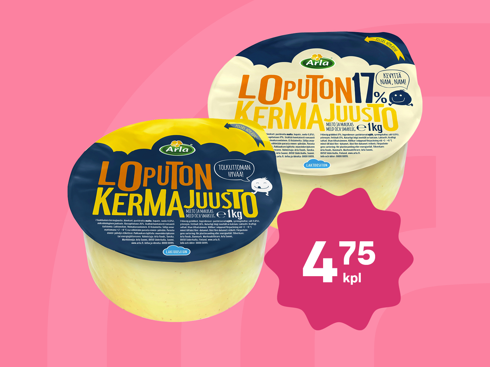 Arla Loputon -kermajuusto 1 kg