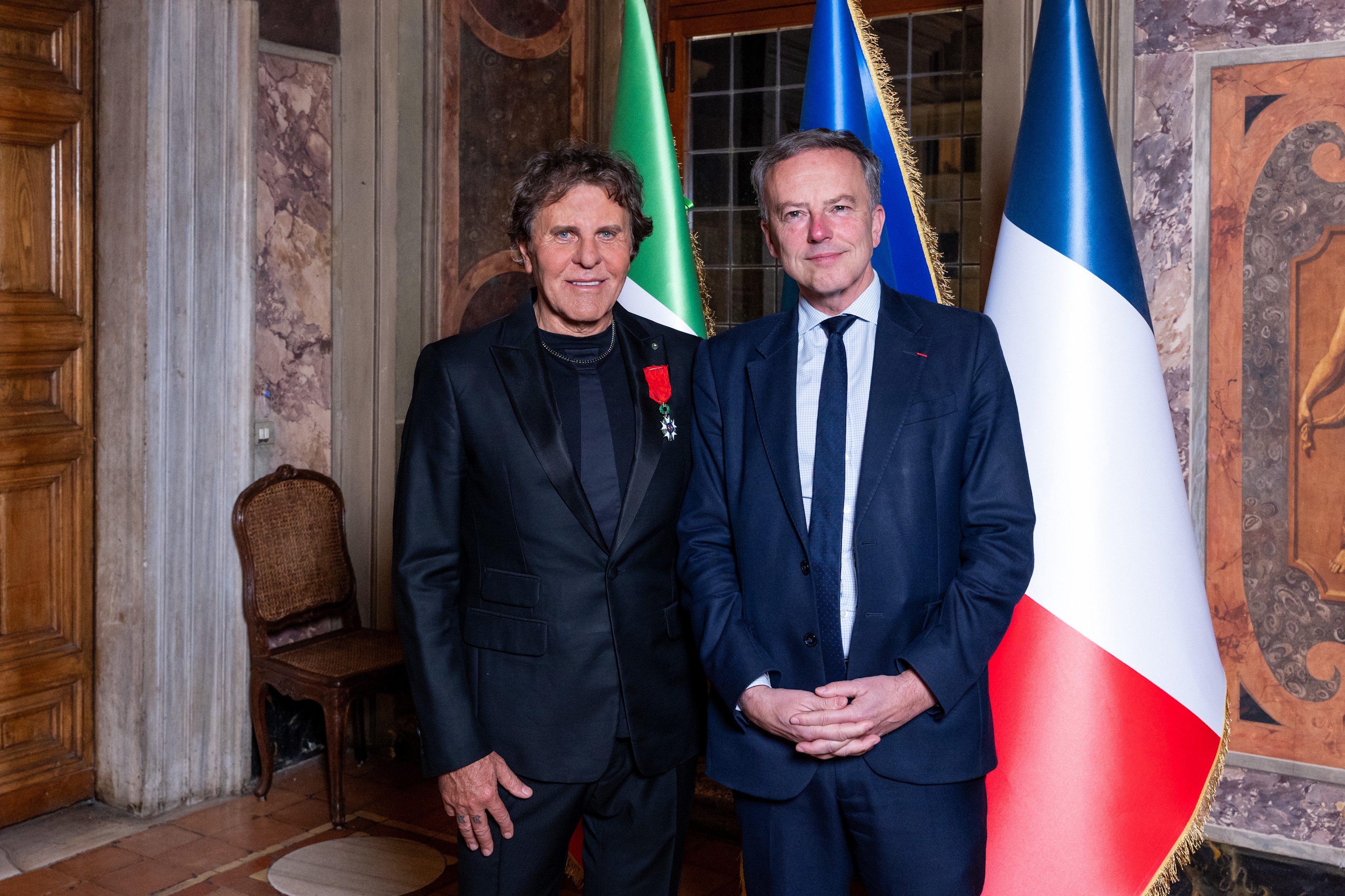 Martin Briens, Ambassador of France to Italy, conferred upon Renzo Rosso, Chairman of OTB, the title of Chevalier de l’Ordre de la Légion d’Honneur