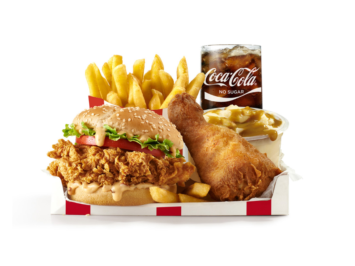 Large Fully Loaded Box Meal With Zinger Burger And No-Sugar Soda ...