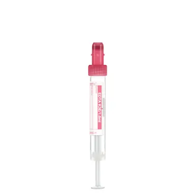 S-Monovette® EDTA K3E, 1.6 ml, cap red, (LxØ): 66 x 11 mm, with paper label