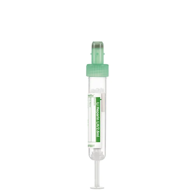 S-Monovette® Lithium heparin LH, 2.6 ml, cap green, (LxØ): 65 x 13 mm, with paper label