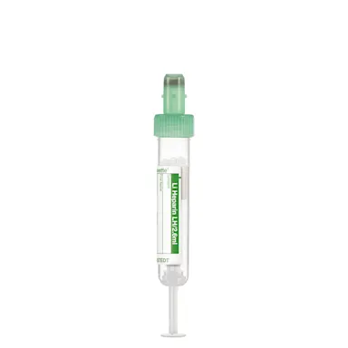 S-Monovette® Lithium heparin LH, 2.6 ml, cap green, (LxØ): 65 x 13 mm, with paper label