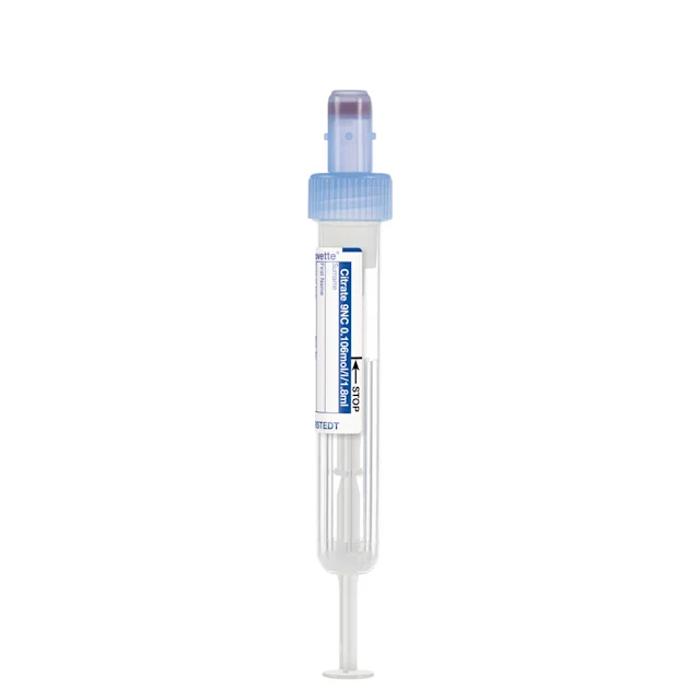 S-Monovette® Citrat 9NC 0.106 mol/l 3,2%, 1,8 ml, Verschluss blau, (LxØ): 75 x 13 mm, mit Papieretikett