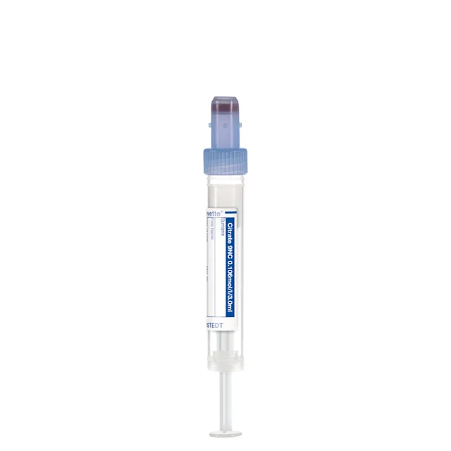 S-Monovette® Citrat 9NC 0.106 mol/l 3,2%, 3 ml, Verschluss blau, (LxØ): 66 x 11 mm, mit Papieretikett