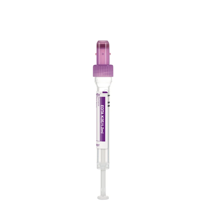 S-Monovette® EDTA K2E, 1.2 ml, cap violet, (LxØ): 66 x 8 mm, with ...