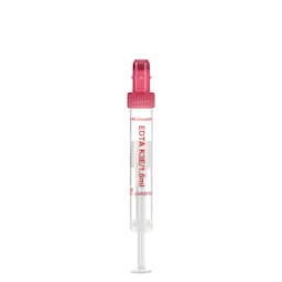S-Monovette® EDTA K3E, 1.6 ml, cap red, (LxØ): 66 x 11 mm, with plastic label