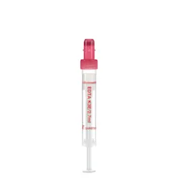 S-Monovette® EDTA K3E, 2,7 ml, bouchon rouge, (L x Ø) : 66 x 11 mm, avec étiquette plastique