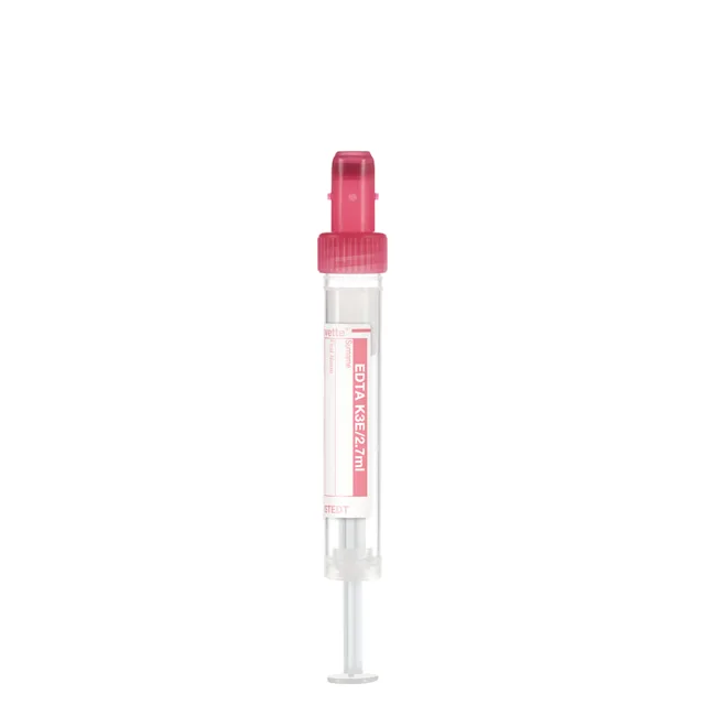 S-Monovette® EDTA K3E, 2.7 ml, cap red, (LxØ): 66 x 11 mm, with paper label
