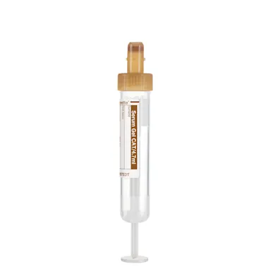 S-Monovette® Serum Gel CAT, 4.7 ml, cap brown, (LxØ): 75 x 15 mm, with paper label