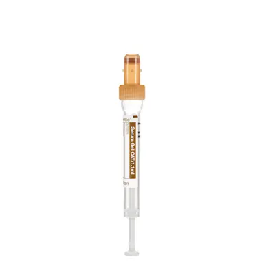 S-Monovette® Serum Gel CAT, 1.1 ml, cap brown, (LxØ): 66 x 8 mm, with plastic label