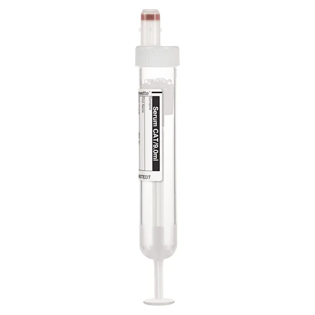 S-Monovette® Serum CAT, 9 ml, cap white, (LxØ): 92 x 16 mm, with paper label