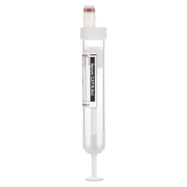 S-Monovette® Serum CAT, 9 ml, cap white, (LxØ): 92 x 16 mm, with paper label