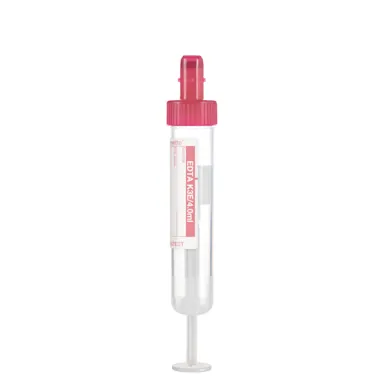 S-Monovette® EDTA K3E, 4 ml, cap red, (LxØ): 75 x 15 mm, with paper label
