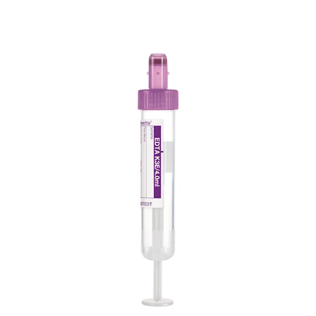 S-Monovette® EDTA K3E, 4 ml, cap violet, (LxØ): 75 x 15 mm, with paper label