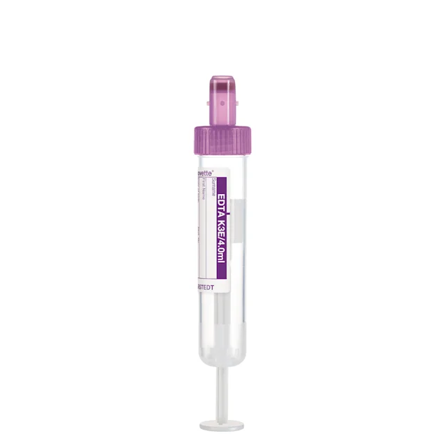 S-Monovette® EDTA K3E, 4 ml, cap violet, (LxØ): 75 x 15 mm, with paper label