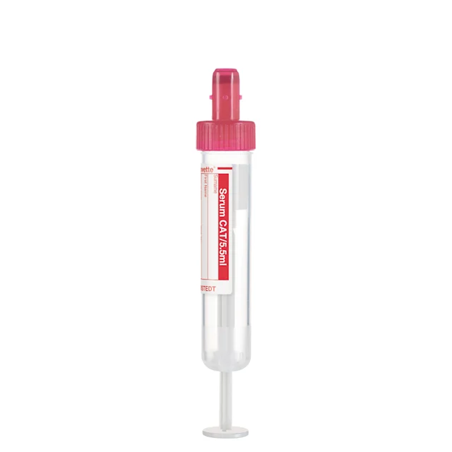 S-Monovette® Serum CAT, 5.5 ml, cap red, (LxØ): 75 x 15 mm, with paper label