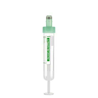 S-Monovette® Lithium heparin gel LH, 4.7 ml, cap green, (LxØ): 75 x 15 mm, with paper label