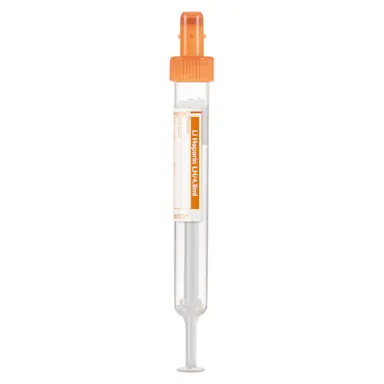 S-Monovette® Lithium heparin LH, fluid, 4.9 ml, cap orange, (LxØ): 90 x 13 mm, with paper label