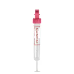 S-Monovette® Sérum CAT, 1,6 ml, bouchon rouge, (L x Ø) : 75 x 13 mm, avec étiquette plastique