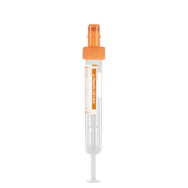 S-Monovette® Lithium heparin LH, 1.6 ml, cap orange, (LxØ): 75 x 13 mm, with paper label