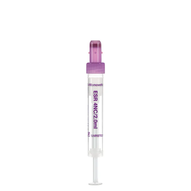 S-Monovette®, VS, 2 ml, bouchon violet, (L x Ø) : 66 x 11 mm, avec étiquette plastique