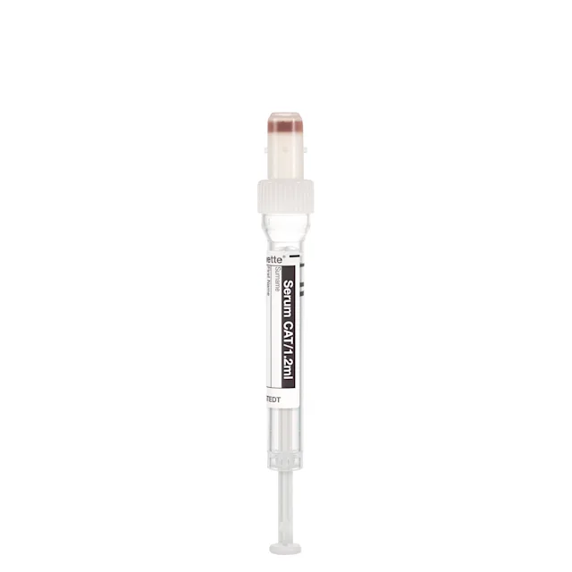 S-Monovette® Serum CAT, 1.2 ml, cap white, (LxØ): 66 x 8 mm, with plastic label