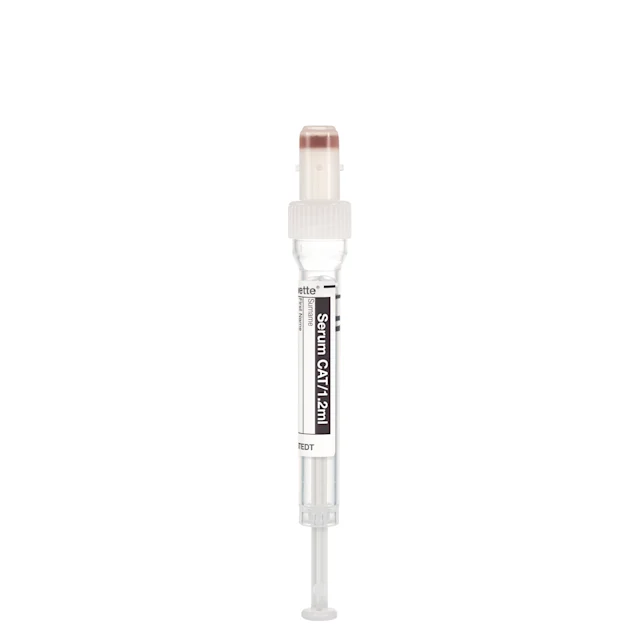S-Monovette® Serum CAT, 1.2 ml, cap white, (LxØ): 66 x 8 mm, with plastic label