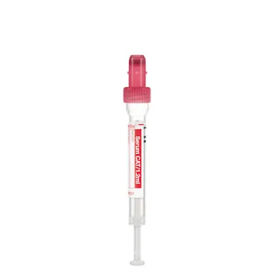S-Monovette® Serum CAT, 1.2 ml, cap red, (LxØ): 66 x 8 mm, with plastic label