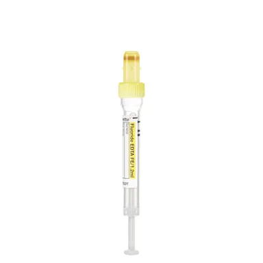 S-Monovette® Fluoride/EDTA FE, 1.2 ml, cap yellow, (LxØ): 66 x 8 mm, with plastic label