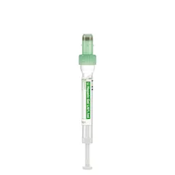 S-Monovette® Lithium heparin gel LH, 1.1 ml, cap green, (LxØ): 66 x 8 mm, with plastic label