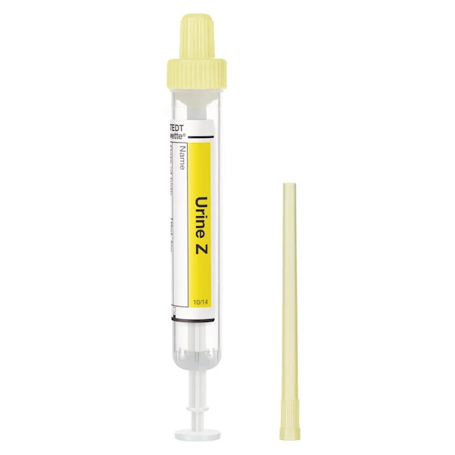 Monovette® para urina, Z, 8,5 ml, tampa amarela, (CxØ): 92 x 15 mm, 64 unid./pacote