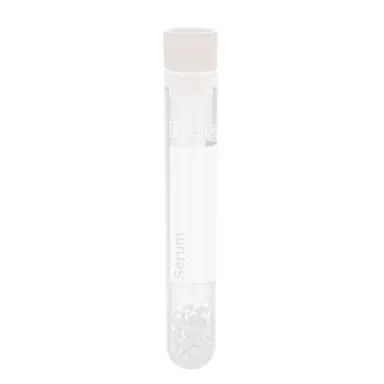 Sample tube, Serum CAT, 4.5 ml, cap white, (LxØ): 75 x 13 mm, with print