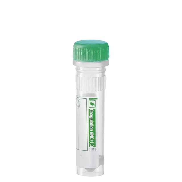 Microtube Citrate 9NC 0.106 mol/l 3,2%, 1,3 ml, bouchon à vis, EU