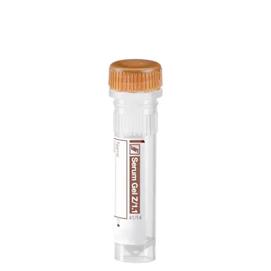 Micro sample tube Serum Gel CAT, 1.1 ml, screw cap, EU/ISO