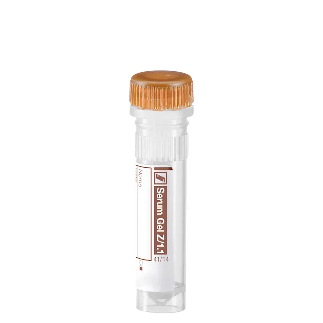 Micro sample tube Serum Gel CAT, 1.1 ml, screw cap, EU/ISO
