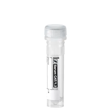 Micro sample tube Serum CAT, 1.3 ml, screw cap, EU