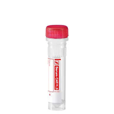 Micro sample tube Serum CAT, 1.3 ml, screw cap, ISO