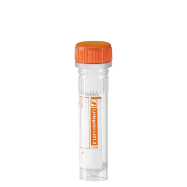 Micro sample tube Lithium heparin LH, 1.3 ml, screw cap, EU
