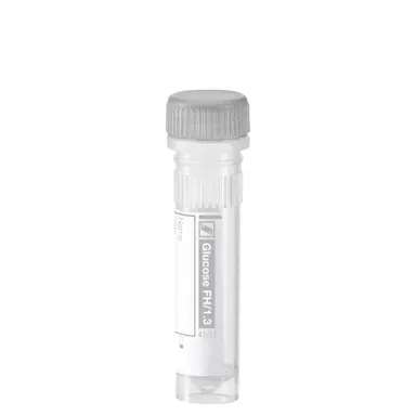 Micro sample tube Fluoride/heparin FH, 1.3 ml, screw cap, ISO